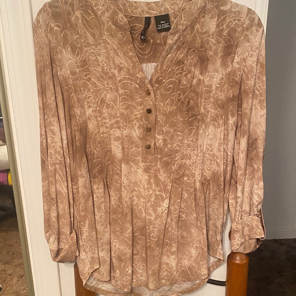 Beige Floral Blouse